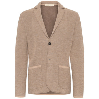 Strikkejakke - Mørk beige