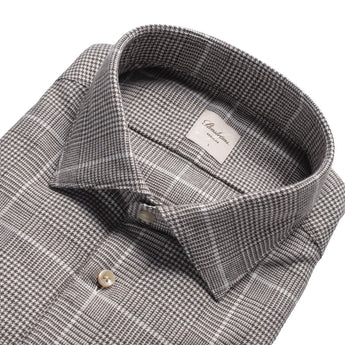 Flanellskjorte - Regular - Brun rutet